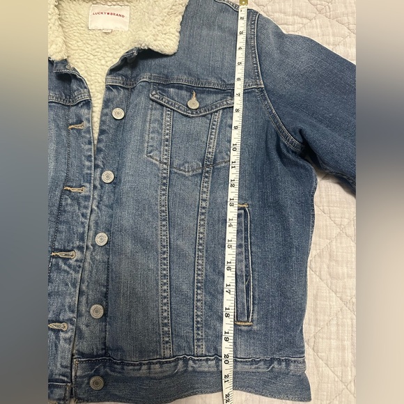 : LUCKY & BRAND Women’s L Warm Lined Denim Jacket - Picture 5 of 10